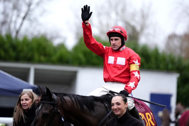 Harry Skelton celebrates victory