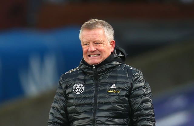Chris Wilder grimaces during a tough season for relegated Sheffield United. The Blades took the division by storm during the 2019-20 campaign following promotion but failed to replicate that form and ended up with the tag of 'one-season wonders'. United had to wait 18 games for their first win, with Wilder - who guided his boyhood club from League One to the top flight - relieved of his duties on March 12 (Clive Rose/PA)