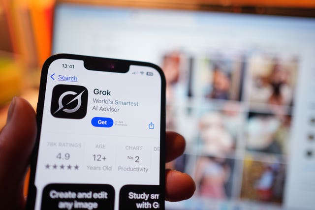 The Grok app on a smartphone 