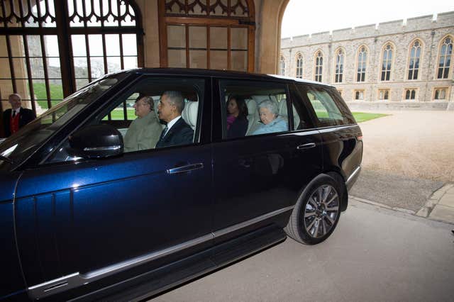 Philip drives the Obamas