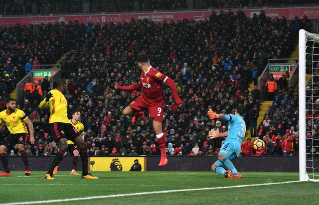 Firmino brilliantly flicked in Liverpool's third goal 