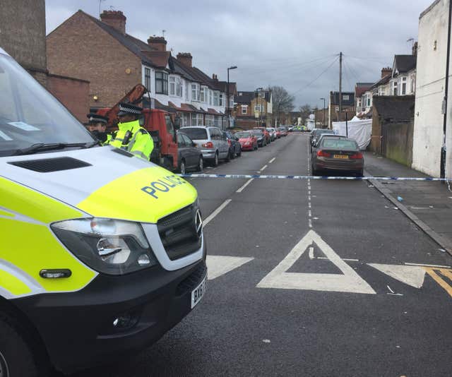 Police activity at Chalgrove Road (Henry Vaughan/PA)