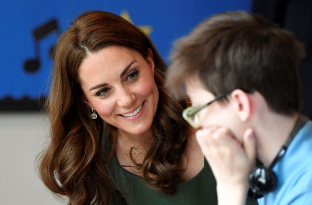 The Duchess of Cambridge during a visit to the Anna Freud Centre in London (Toby Melville/PA)