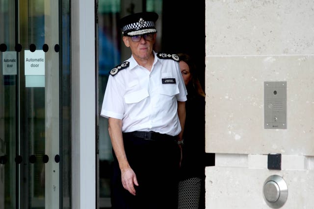 Metropolitan Police Commissioner Sir Mark Rowley leaving BBC Broadcasting House 