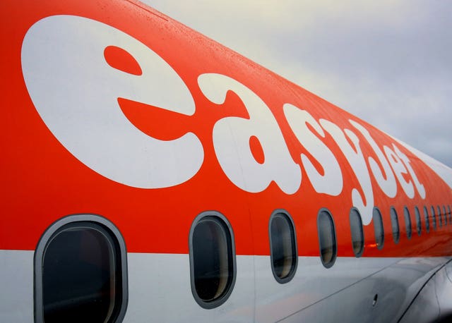 General view of an easyJet aeroplane