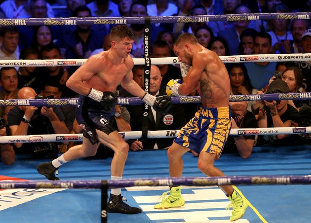 Luke Campbell, left, admitted he was disappointed in his performance against Vasyl Lomachenko in August 2019 (Steven Paston/PA)