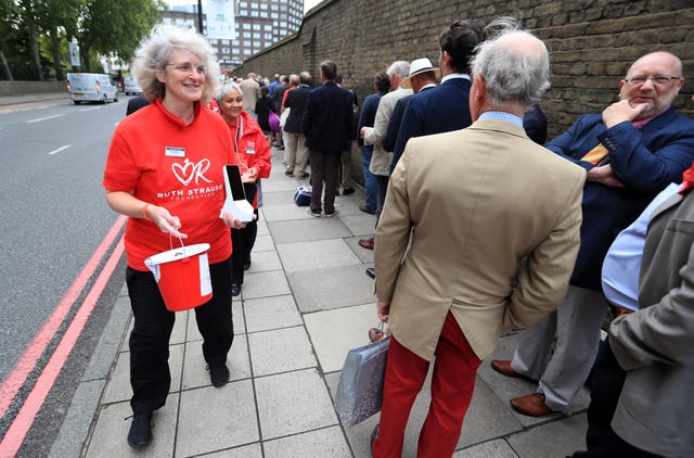 Collections take place outside the ground