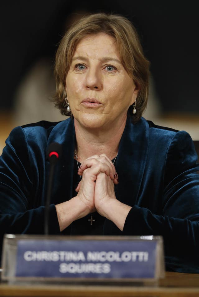 Cristina Nicolotti Squires speaking in a Holyrood committee
