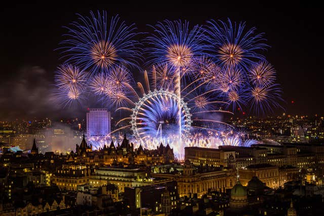 New Year’s eve fireworks – London