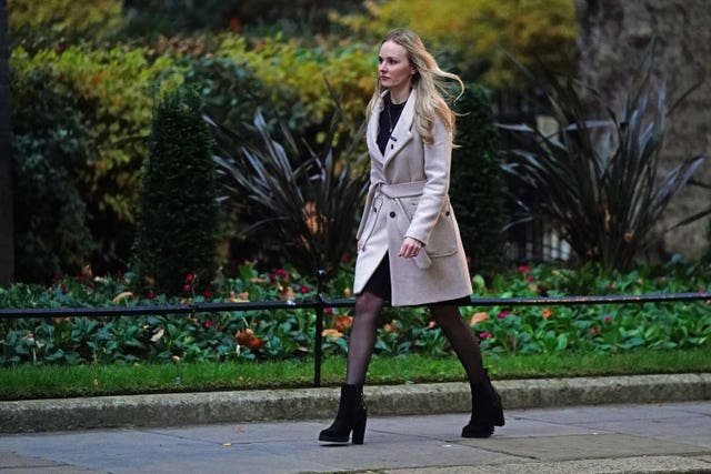 Lissie Harper, the widow of Pc Andrew Harper, arrives in Downing Street, London, ahead of a meeting with Prime Minister Boris Johnson