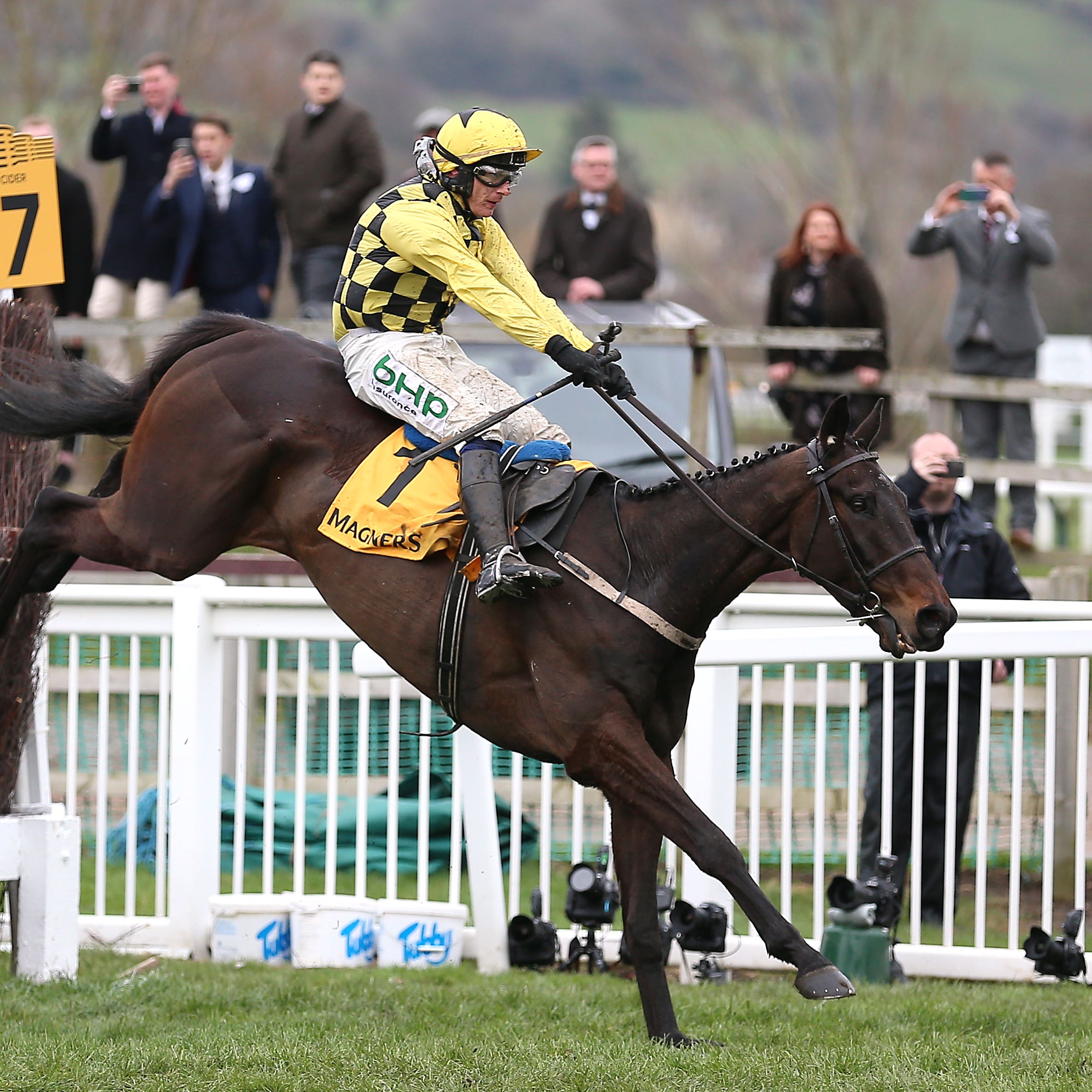 Al Boum Photo and Paul Tonwend on their way to victory in the Gold Cup