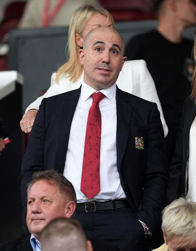 Manchester United chief executive Omar Berrada pictured at a Legends match at Old Trafford