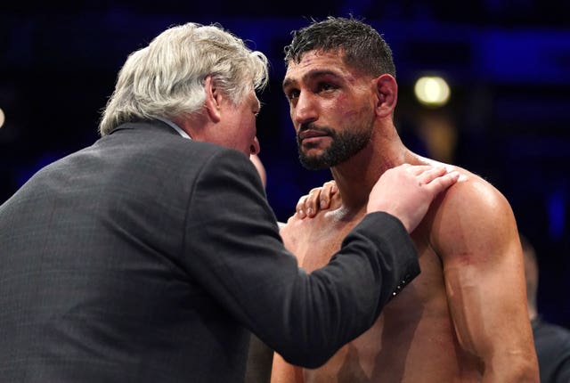 Amir Khan, right, could retire after the sixth defeat of his career (Nick Potts/PA)