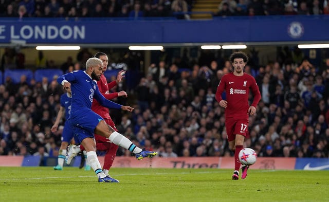 Reece James fires home before his goal was disallowed