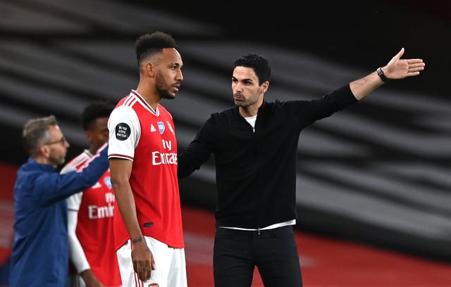 Mikel Arteta, right, believes patience will be required when the process of fans returning to football grounds begins