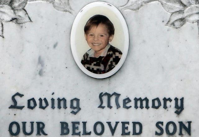 The grave of murdered James Bulger in Kirkdale Cemetery in Liverpool