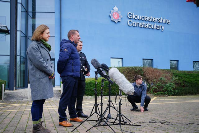 (Left to right) Councillor Chloe Turner from Stroud District Council, Detective Superintendent Ian Fletcher from Gloucestershire Constabulary and Deputy Chief Fire Officer Nathaniel Hooton from Gloucestershire Fire and Rescue Service 