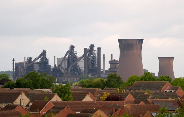 British Steel works in Scunthorpe