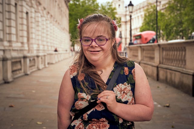 Heidi Crowter, who has Down’s syndrome, is part of the campaign 