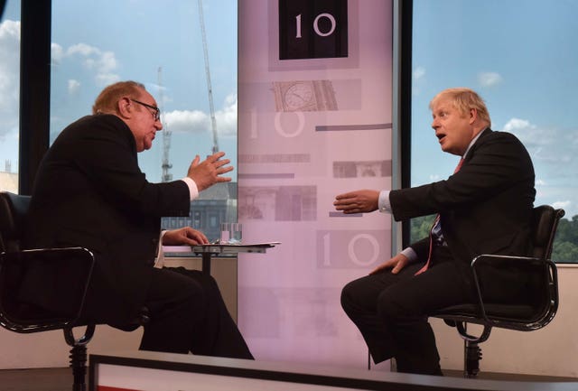 Andrew Neil interviewing Boris Johnson