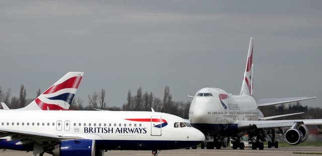 British Airways planes 