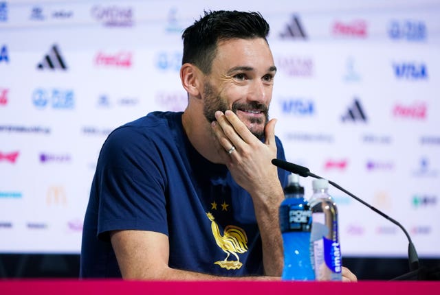 France captain Hugo Lloris during a press conference on Saturday (Mike Egerton/PA).
