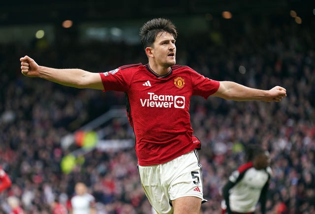Manchester United’s Harry Maguire thought he had secured a point