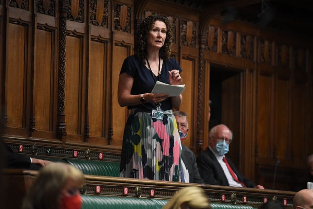 Wendy Chamberlain standing while speaking in the House of Commons