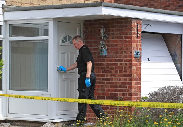 Police at the home of Lucy Letby in Chester 