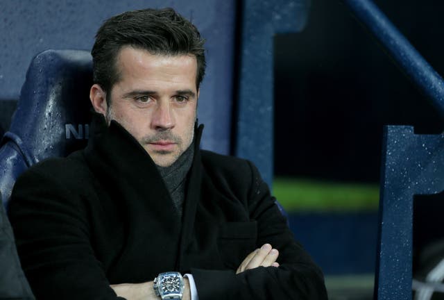 Watford boss Marco Silva watches his team in action