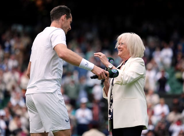 Andy Murray with Sue Barker
