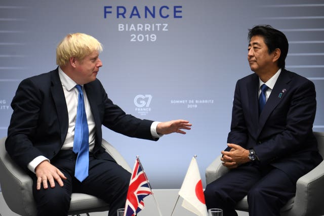 Boris Johnson and Shinzo Abe