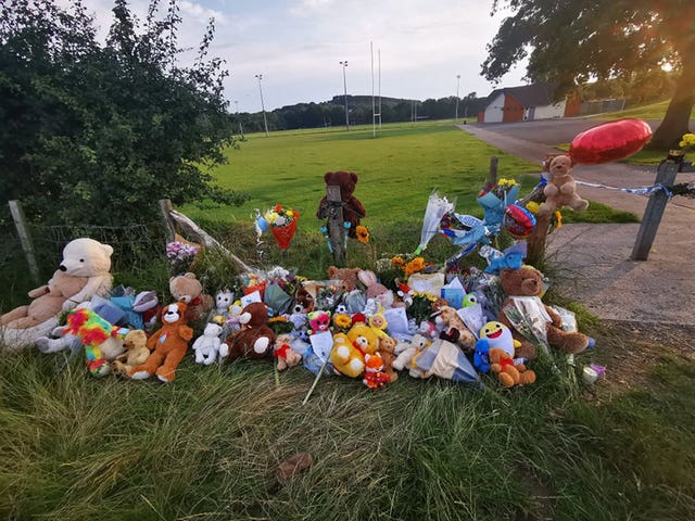 Tributes left near Pandy Park last August