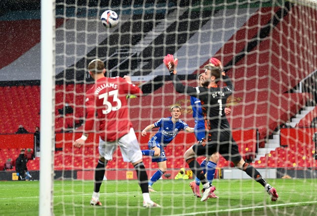 Luke Thomas, centre, scored a wonderful first Premier League goal of his career