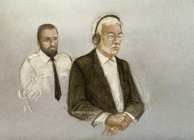 File photo dated 01/07/24 of a court artist drawing by Elizabeth Cook of Hongchi Xiao appearing at Winchester Crown Court,