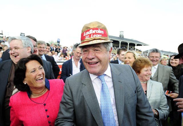 Coral Pritchard-Gordon seen with Sir Michael Stoute in 2008