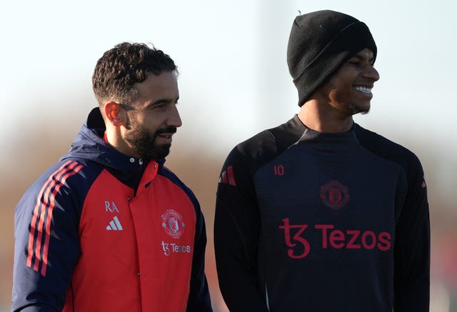 Ruben Amorim and Marcus Rashford