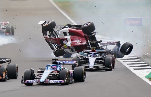 Zhou Guanyu survived a horror crash at Silverstone in July