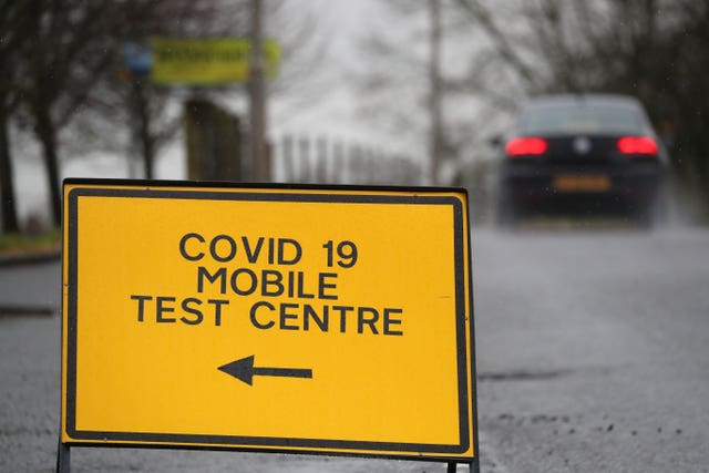 Covid test sign