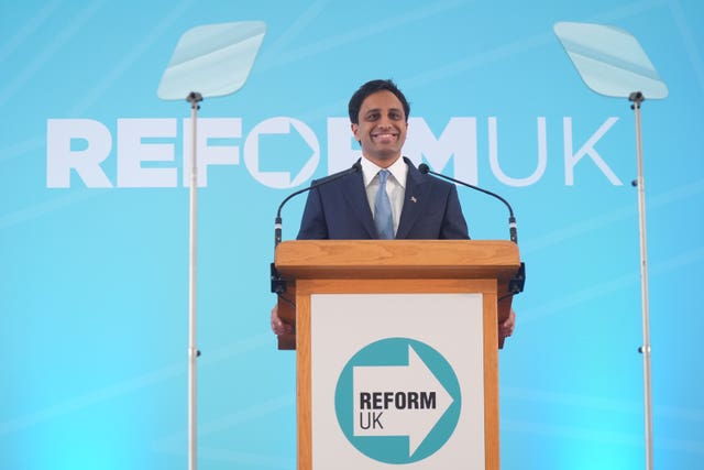 Zia Yusuf speaking during the Reform UK east of England conference 