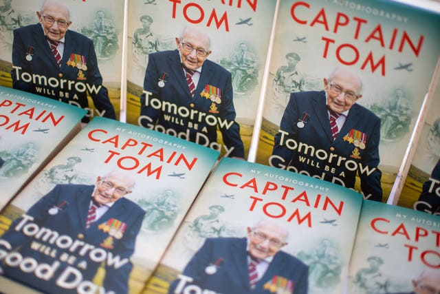 Copies of Captain Sir Tom Moore's autobiography