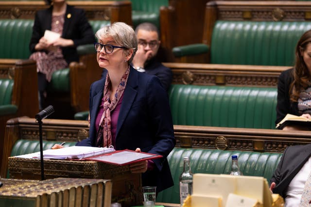 Yvette Cooper speaking in the Commons
