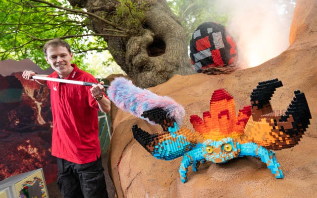 Model maker Will Saunders dusts off a Lego crystal claw crab model