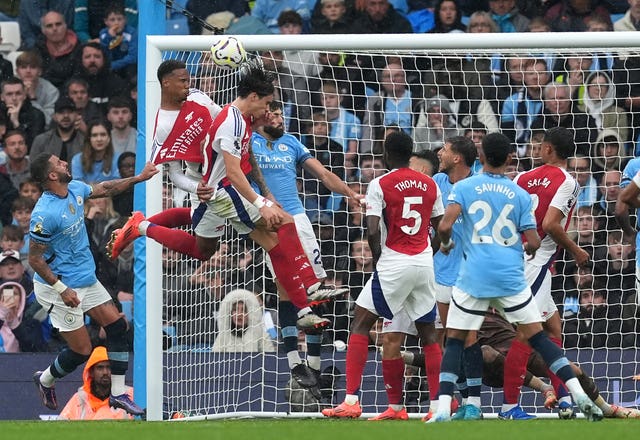 Gabriel rises highest to head home a corner