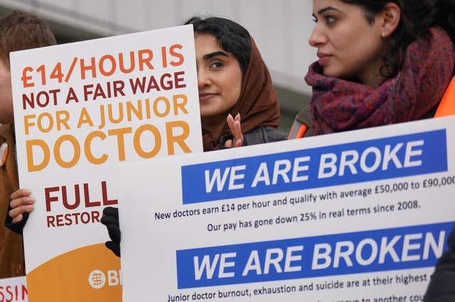 Junior doctors on the picket line