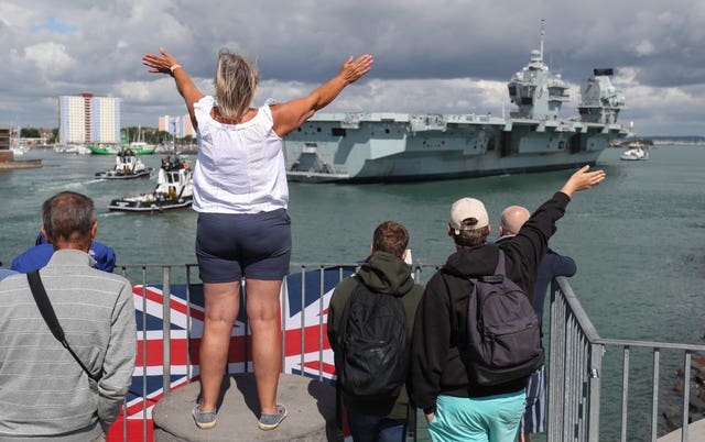HMS Queen Elizabeth carrier returns