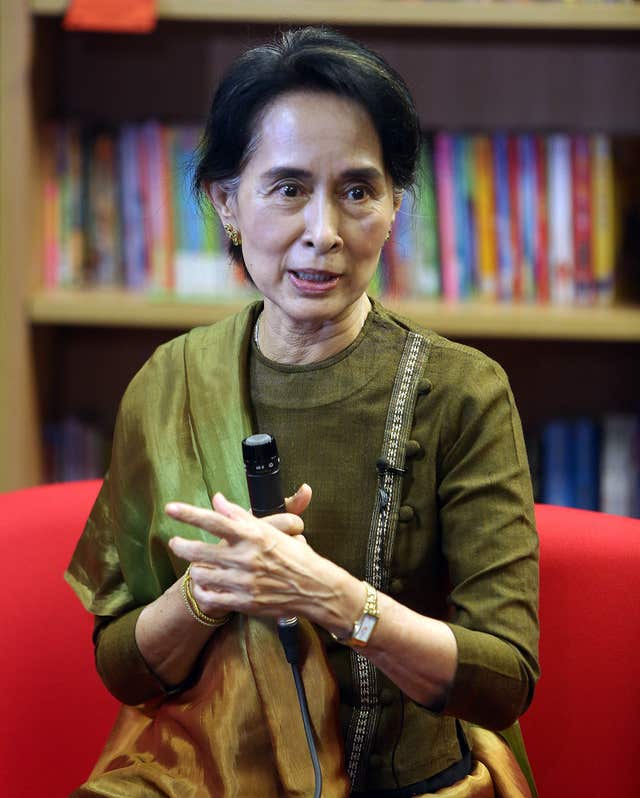 Aung San Suu Kyi met with the UN team as they arrived in Burma (PA)