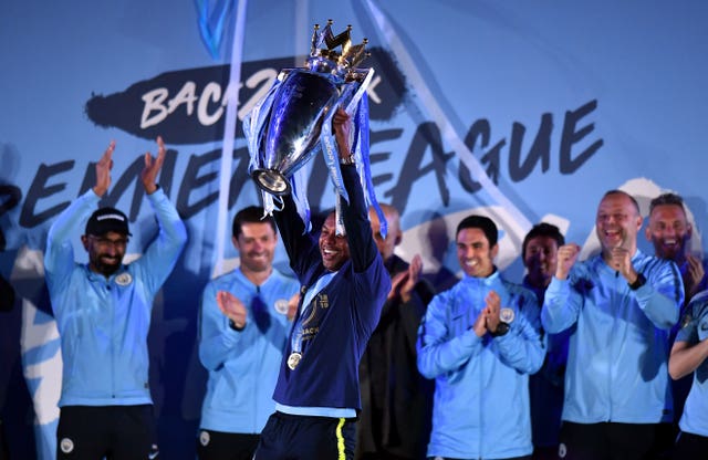 Mikel Arteta won two Premier League titles with Manchester City manager Pep Guardiola