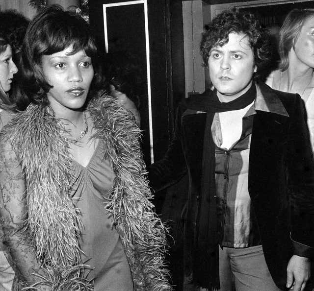 Pop star Marc Bolan and girlfriend Gloria Jones