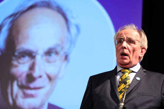 Peter Bone urged the Prime Minister to 'chuck Chequers' at the Leave Means Leave rally (Aaron Chown/PA)
